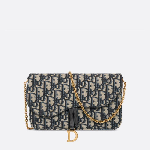 Dior Medium Saddle Pouch with Chain