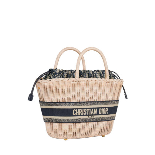 Dior Oblique Wicker Basket Bag