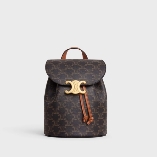 Celine Bonnie Backpack IN Triomphe Canvas and calfskin