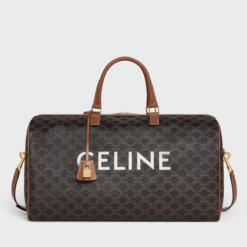 Celine Large Travel Bag IN Triomphe Canvas with Celine Print