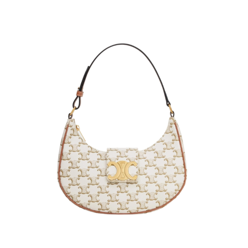 Celine Medium Ava Triomphe Bag IN Triomphe Canvas and calfskin