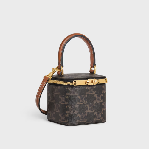 Celine Mini Vanity Case IN Triomphe Canvas and Calfskin