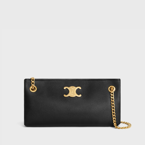 Celine Newspaper Chain Bag Triomphe Soft in SUPPLE CALFSKIN