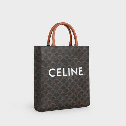 Celine Small Cabas Vertical IN TRIOMPHE CANVAS AND CALFSKIN