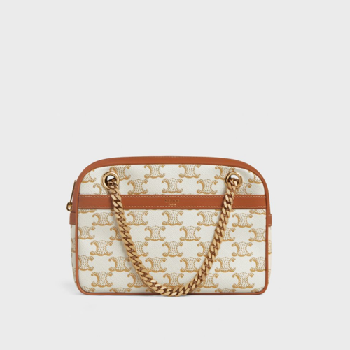 Celine Small Patapans in Triomphe Canvas and calfskin