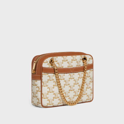 Celine Small Patapans in Triomphe Canvas and calfskin