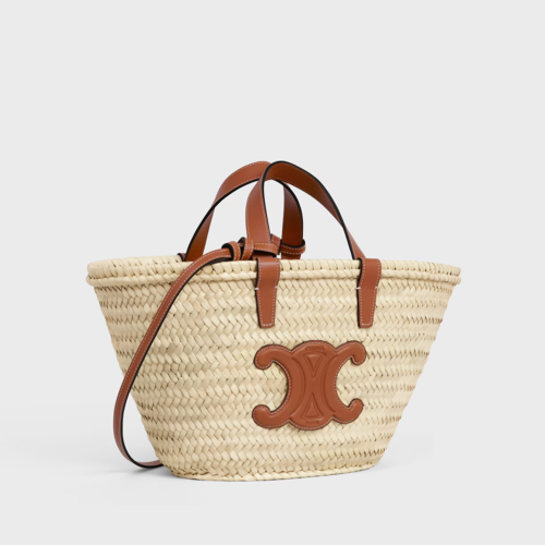 Celine Teen Classic Panier in Palm leaves and Calfskin