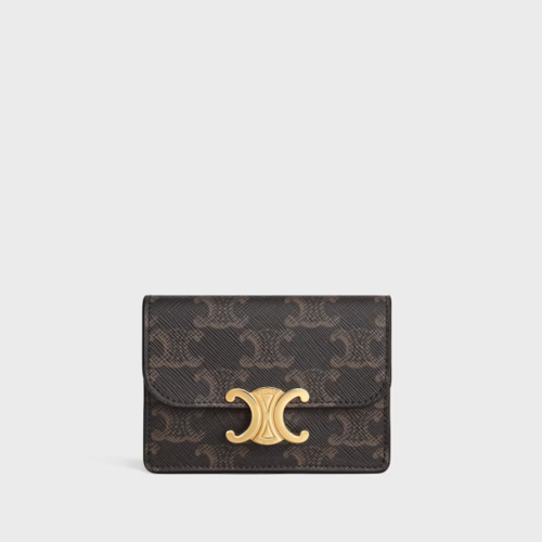 Celine Card Holder With Flap Triomphe IN Triomphe Canvas