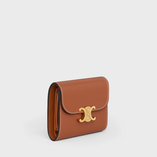 Celine Small Flap Wallet Triomphe IN Shiny Smooth Lambskin