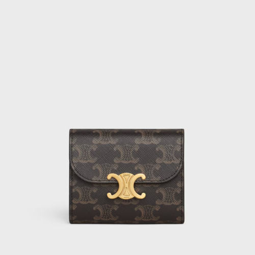 Celine Small Flap Wallet Triomphe IN Triomphe Canvas