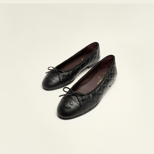 CHANEL classic quilting ballerina shoes
