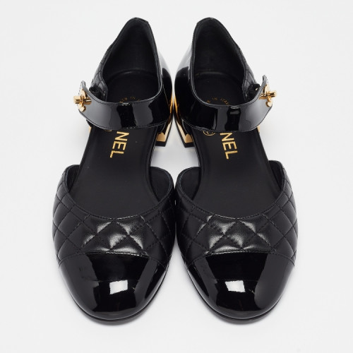 CHANEL CC Turn Rock Mary Jane Flats