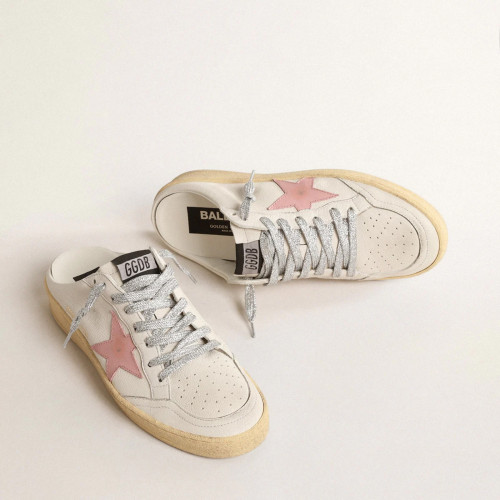 Golden Goose Ball Star Sabots old-rose leather star