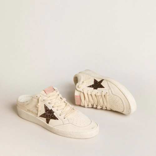 Golden Goose Ball Star Sabots glitter star