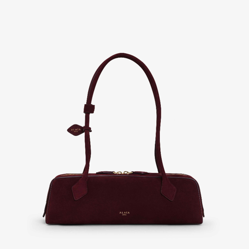 ALAIA LE TECKEL MEDIUM BAG IN SUEDE GOATSKIN