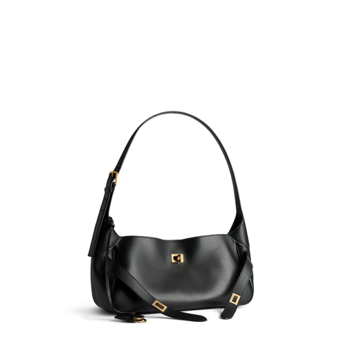 Balenciaga Womens Bel Air Shoulder Bag Small in Black