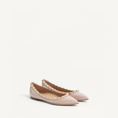 Valentino Patent Rockstud Ballet Flat