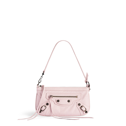 Balenciaga Womens Le City Pouch On Strap in Petal Pink