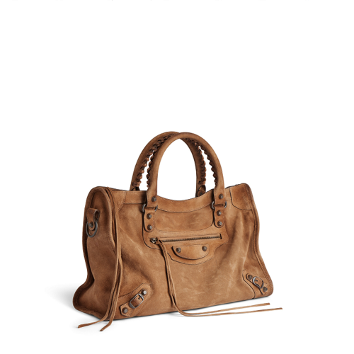 Balenciaga Womens Le City Bag Medium in Camel