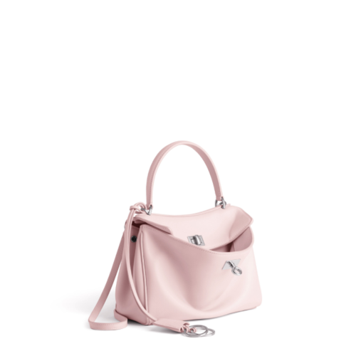 Balenciaga Womens Rodeo Handbag Mini in Suede Pink