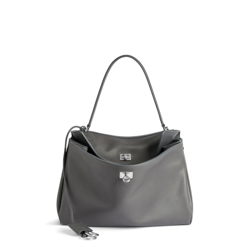 Balenciaga Womens Rodeo Handbag Medium in Grey