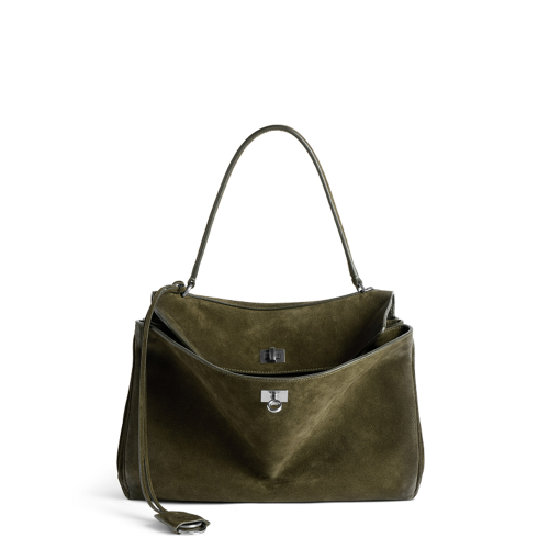 Balenciaga Womens Rodeo Handbag Medium in Khaki