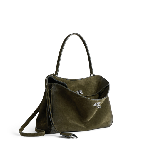Balenciaga Womens Rodeo Handbag Medium in Khaki