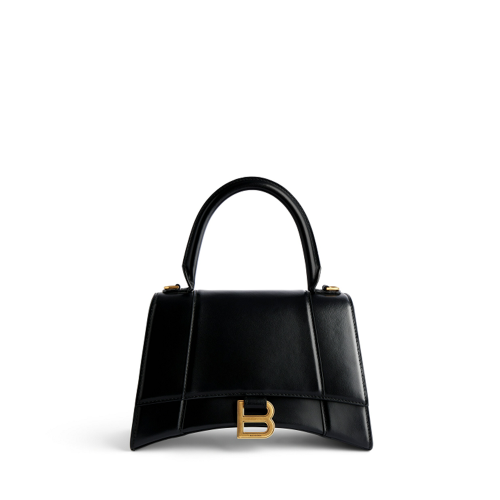 Balenciaga Womens Hourglass Handbag Small in Black