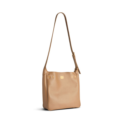 Balenciaga Womens Bel Air Hobo Bag Small in Latte