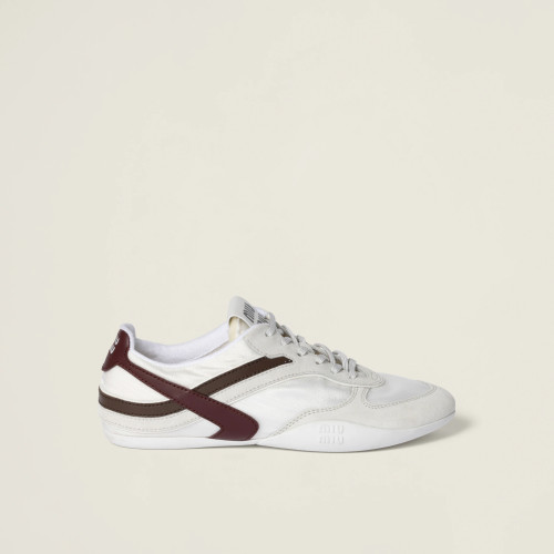 Miu Miu Gymnasium technical fabric and suede sneakers