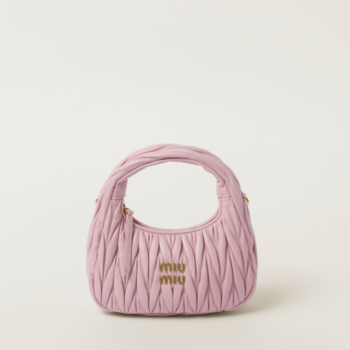 Miu Miu Wander matelass nappa leather hobo bag