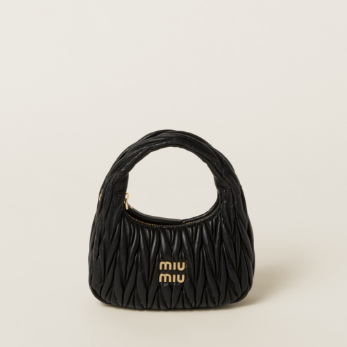Miu Miu Wander matelass nappa leather hobo bag