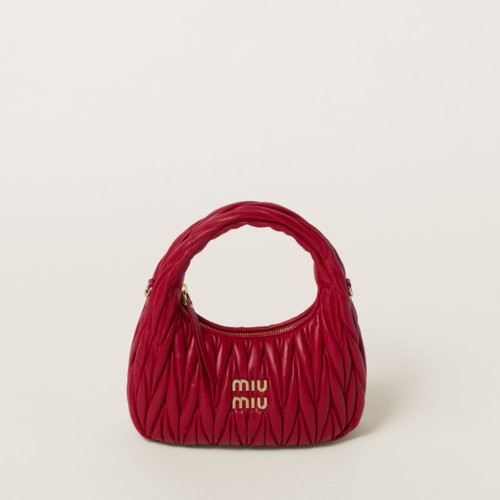 Miu Miu Wander matelass nappa leather hobo bag