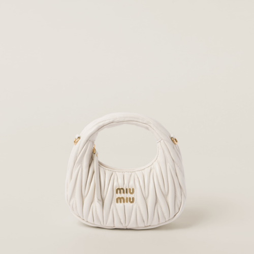 Miu Miu Wander matelass nappa leather hobo mini-bag