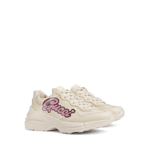 Gucci Rhyton Bunny Leather Sneakers Cream