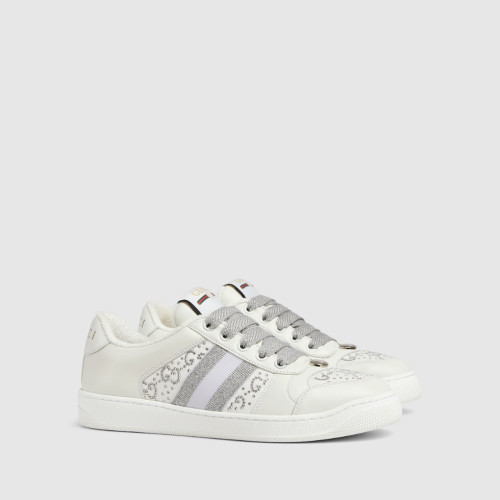 Gucci Womens GG crystal Screener sneaker