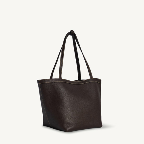 The Row Park Tote Three Stitch Bag in Leather