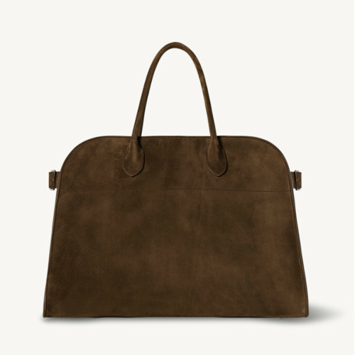 The Row Soft Margaux 15 Bag in Suede