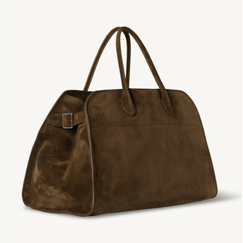 The Row Soft Margaux 15 Bag in Suede