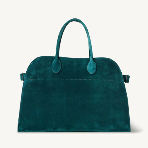 The Row Soft Margaux 15 Bag in Suede