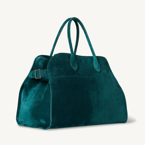 The Row Soft Margaux 15 Bag in Suede
