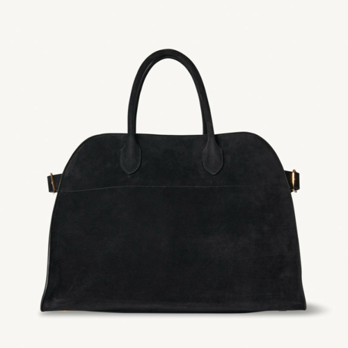 The Row Soft Margaux 15 Bag in Suede