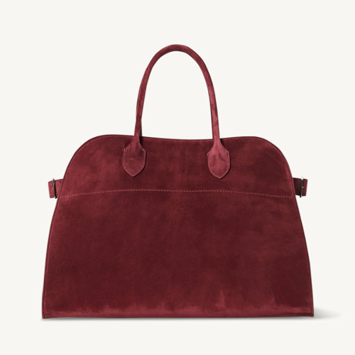 The Row Soft Margaux 15 Bag in Suede