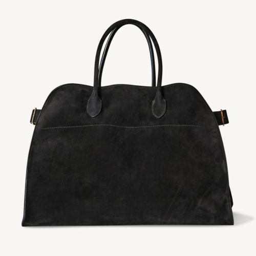 The Row Soft Margaux 17 Bag in Suede