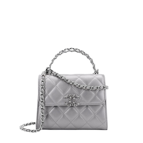 CHANEL FLAP BAG WITH TOP HANDLE