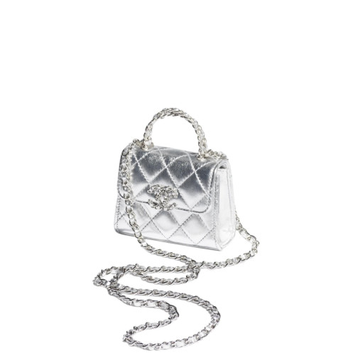CHANEL FLAP BAG WITH TOP HANDLE