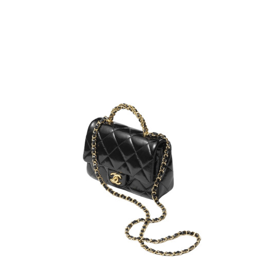 CHANEL MINI FLAP BAG WITH TOP HANDLE
