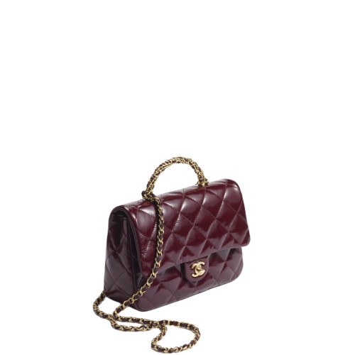 CHANEL MINI FLAP BAG WITH TOP HANDLE