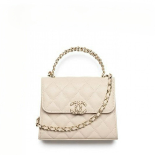 CHANEL FLAP BAG WITH TOP HANDLE