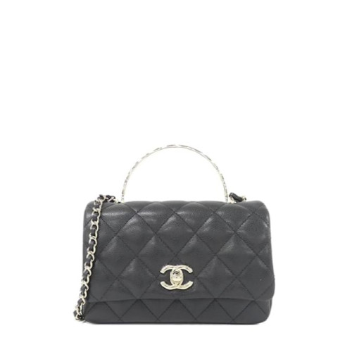 CHANEL FLAP BAG WITH TOP HANDLE